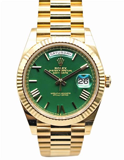 green face rolex presidential|rolex day date 40mm.